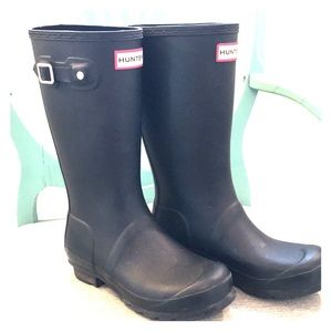 Kids Hunter Boots Matte Black